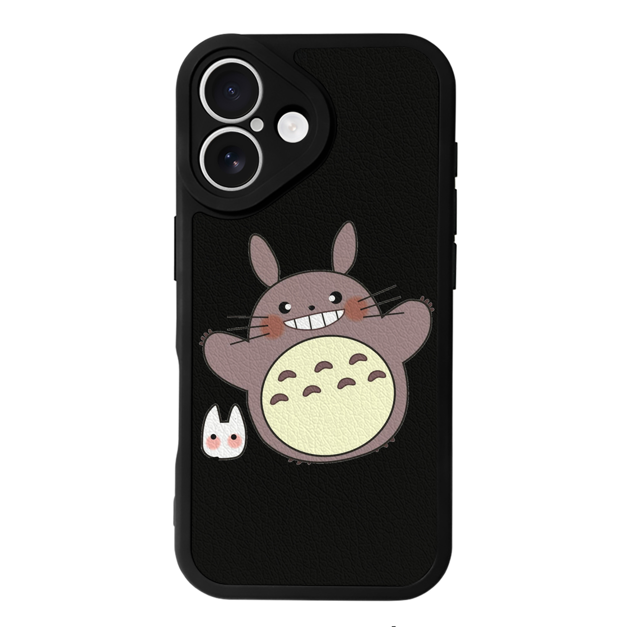 （画像用） となりのトトロ 草壁メイ 草壁サツキ My Neighbor Totoro Satsuki Kusakabe Mei Kusakabe 【iPhone 16シリーズ対応】シリコンスマホケース（レザー調） 材質：シリコン